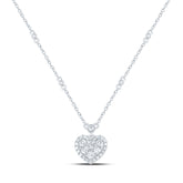 1/2CTW-DIA CN FASHION HEART NECKLACE (18INCH)